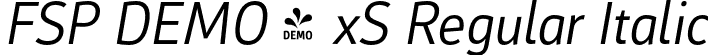 FSP DEMO - xS Regular Italic font - Fontspring-DEMO-saldaxs-regularit.otf