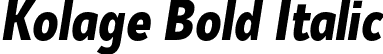 Kolage Bold Italic font - Kolage-BoldItalic.otf