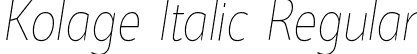 Kolage Italic Regular font - KolageItalicGX.ttf