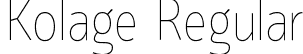 Kolage Regular font - KolageGX.ttf