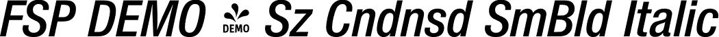 FSP DEMO - Sz Cndnsd SmBld Italic font - Fontspring-DEMO-suizacondensed-semibolditalic.otf