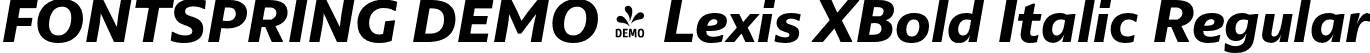 FONTSPRING DEMO - Lexis XBold Italic Regular font - Fontspring-DEMO-lexis-xbolditalic.otf