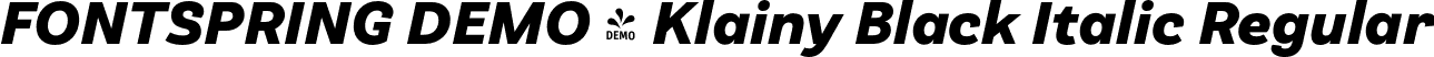 FONTSPRING DEMO - Klainy Black Italic Regular font - Fontspring-DEMO-klainy-blackitalic.otf