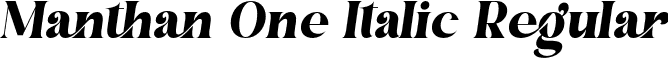 Manthan One Italic Regular font - Manthan One Italic.otf