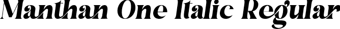 Manthan One Italic Regular font - Manthan One Italic.ttf