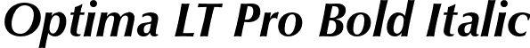 Optima LT Pro Bold Italic font - OptimaLTPro-BoldItalic.otf