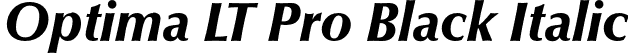 Optima LT Pro Black Italic font - OptimaLTPro-BlackItalic.otf