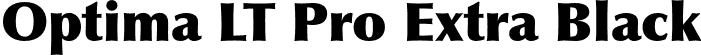 Optima LT Pro Extra Black font - OptimaLTPro-ExtraBlack.otf