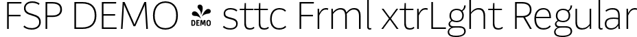 FSP DEMO - sttc Frml xtrLght Regular font - Fontspring-DEMO-aesteticoformal-extralight.otf
