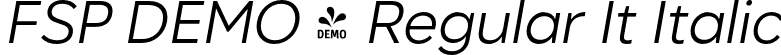 FSP DEMO - Regular It Italic font - Fontspring-DEMO-kanyon-regularit.otf