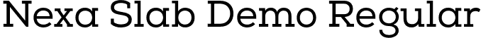 Nexa Slab Demo Regular font - NexaSlabDemo-Regular.otf