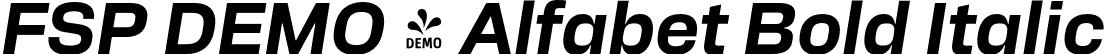 FSP DEMO - Alfabet Bold Italic font - Fontspring-DEMO-alfabet-bolditalic.otf