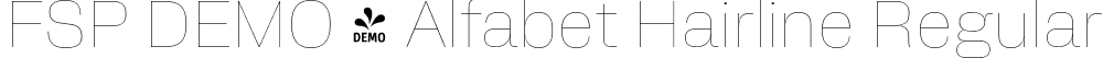 FSP DEMO - Alfabet Hairline Regular font - Fontspring-DEMO-alfabet-hairline.otf