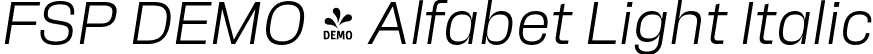 FSP DEMO - Alfabet Light Italic font - Fontspring-DEMO-alfabet-lightitalic.otf