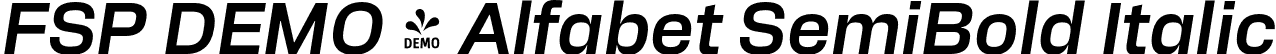 FSP DEMO - Alfabet SemiBold Italic font - Fontspring-DEMO-alfabet-semibolditalic.otf