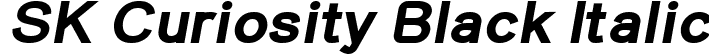 SK Curiosity Black Italic font - SKCuriosity-BlackItalic.ttf