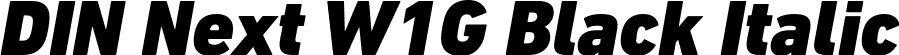 DIN Next W1G Black Italic font - DINNextW1G-BlackItalic.otf
