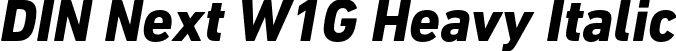 DIN Next W1G Heavy Italic font - DINNextW1G-HeavyItalic.otf
