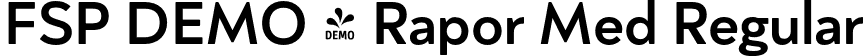 FSP DEMO - Rapor Med Regular font - Fontspring-DEMO-rapor-medium.otf