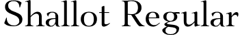 Shallot Regular font - Shallot-Regular.ttf