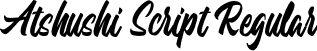 Atshushi Script Regular font - Atshushi Script.otf