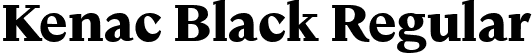 Kenac Black Regular font - Kenac-Black.ttf