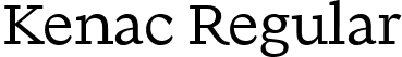 Kenac Regular font - Kenac-Regular.ttf