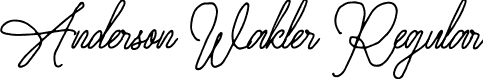 Anderson Wakler Regular font - Anderson Wakler 1.otf
