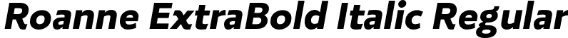 Roanne ExtraBold Italic Regular font - RoanneExtraBoldItalic.otf