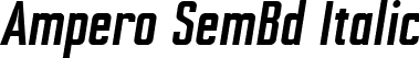 Ampero SemBd Italic font - Ampero-SemiBoldItalic.ttf