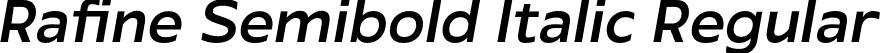 Rafine Semibold Italic Regular font - Rafine SemiboldItalic.otf