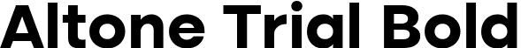 Altone Trial Bold font - AltoneTrial-Bold.ttf