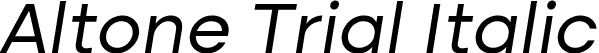 Altone Trial Italic font - AltoneTrial-RegularOblique.ttf