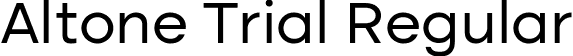 Altone Trial Regular font - AltoneTrial-Regular.ttf