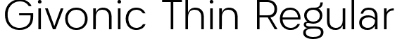 Givonic Thin Regular font - Givonic-Light.ttf