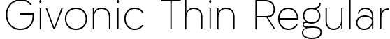 Givonic Thin Regular font - Givonic-Thin.ttf