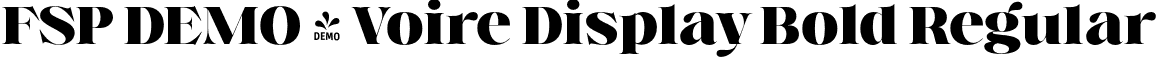 FSP DEMO - Voire Display Bold Regular font - Fontspring-DEMO-voire-displaybold.otf