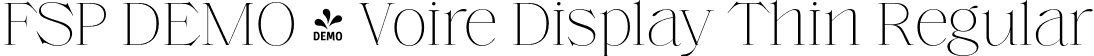 FSP DEMO - Voire Display Thin Regular font - Fontspring-DEMO-voire-displaythin.otf