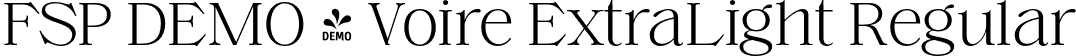 FSP DEMO - Voire ExtraLight Regular font - Fontspring-DEMO-voire-extralight.otf