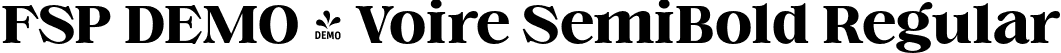 FSP DEMO - Voire SemiBold Regular font - Fontspring-DEMO-voire-semibold.otf