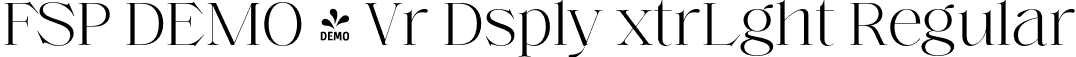 FSP DEMO - Vr Dsply xtrLght Regular font - Fontspring-DEMO-voire-displayextralight.otf