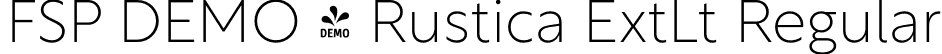 FSP DEMO - Rustica ExtLt Regular font - Fontspring-DEMO-2_rustica-extralight.otf