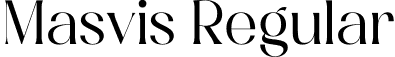 Masvis Regular font - Masvis.ttf