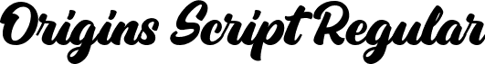 Origins Script Regular font - origins-script.ttf