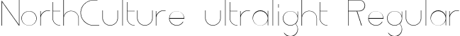 NorthCulture ultralight Regular font - CNA_Ultralight.ttf