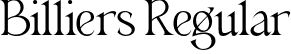 Billiers Regular font - Billiers Regular 1.otf