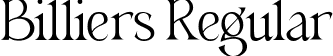 Billiers Regular font - Billiers Regular 1.ttf