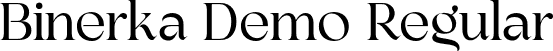 Binerka Demo Regular font - Binerkademo-GOeOq.otf