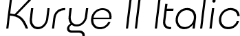 Kurye II Italic font - Kurye-LightItalic.otf
