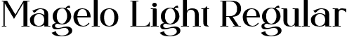 Magelo Light Regular font - Magelo Light.ttf